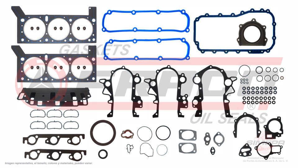 FSX-1162045NR - JUEGO DE EMPAQUES PARA CHRYSLER PACIFICA V6 3.8 L 12 V. OHV 2005-2008