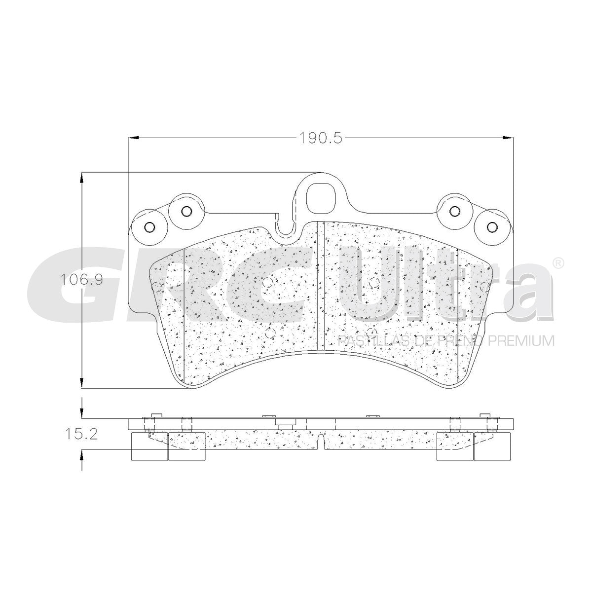 GMD1014 - BALATAS SEMIMETALICAS DELANTERAS PARA AUDI Q7 PREMIUM 2012-2012