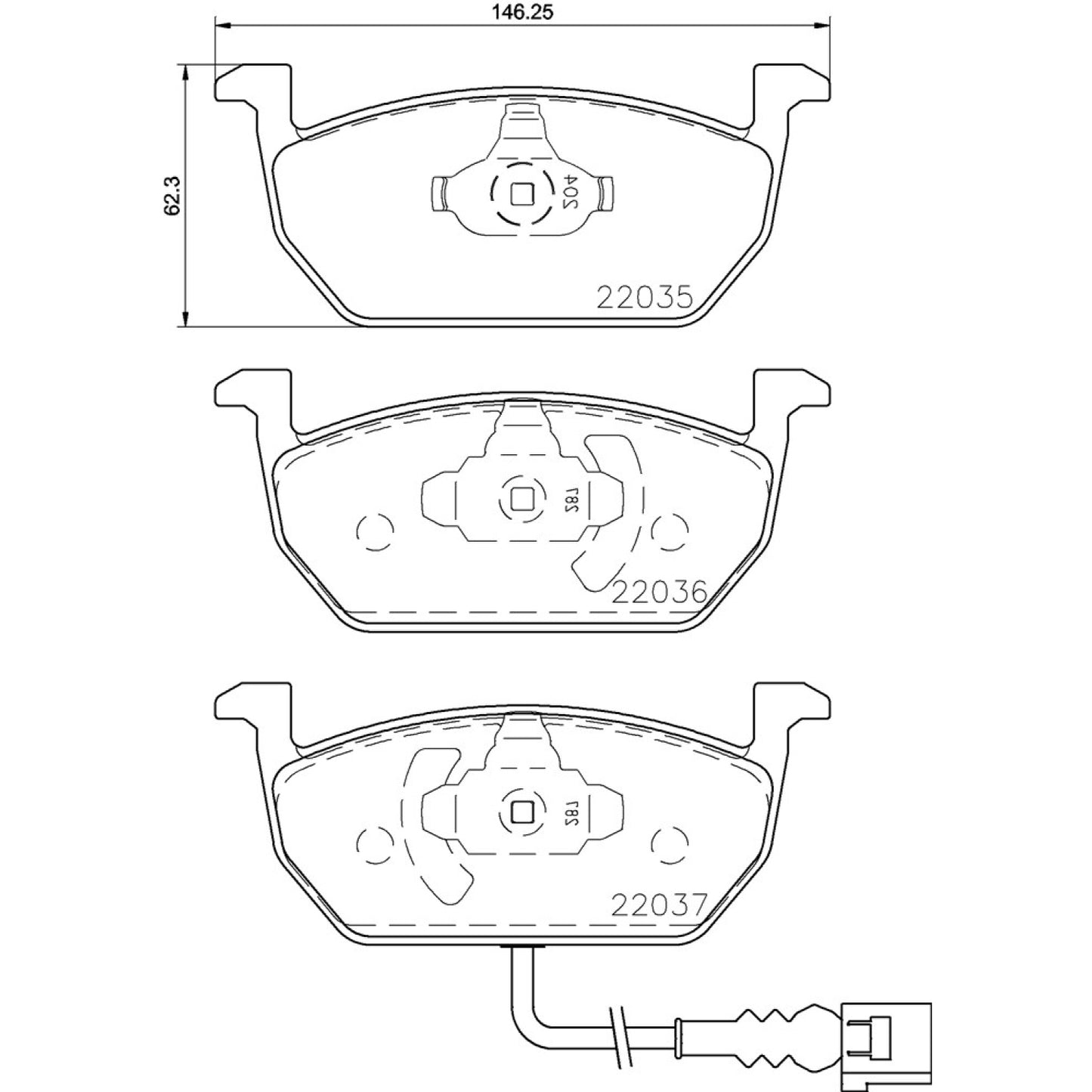 BRE-P85137N - BALATAS DELANTERAS PARA AUDI A3 AMBIENTE  1.8 4 2012-2013
