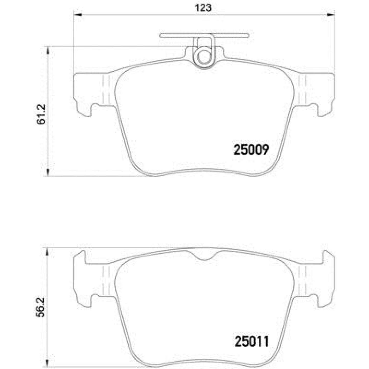 BRE-P85124X - BALATAS TRASERAS PARA AUDI A3 AMBIENTE  1.4 4 2014-2016