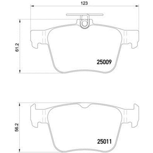 BRE-P85124X - BALATAS TRASERAS PARA AUDI A3 AMBIENTE  1.4 4 2014-2016