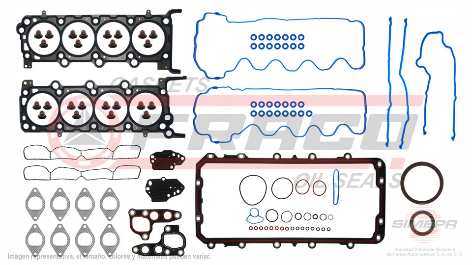 FSX-2682097-3 - JUEGO DE EMPAQUES PARA FORD EXPLORER V8 4.6 L SOHC 24 V. SOHC 2009-2010