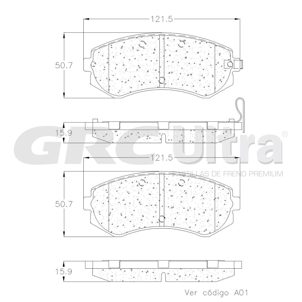 GCD422 - BALATAS CERAMICAS DELANTERAS PARA NISSAN 240SX 2.4L 1989-1990