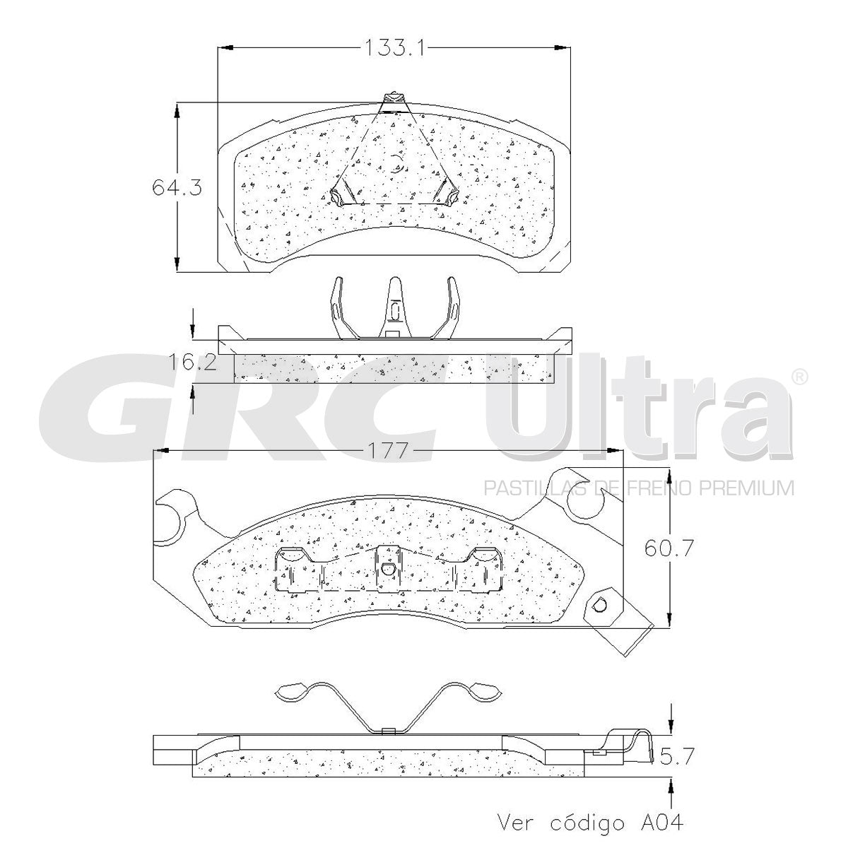 GMD310 - BALATAS SEMIMETALICAS DELANTERAS PARA FORD FAIRMONT 1983-1983