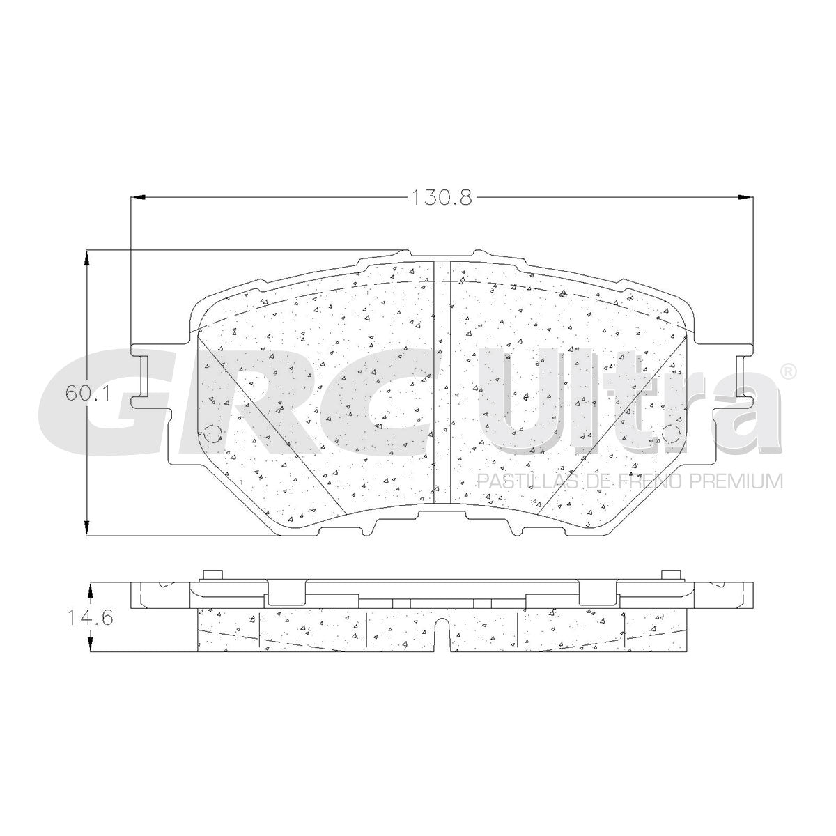 GCD1759 - BALATAS CERAMICAS DELANTERAS PARA MAZDA 3 2014-2018