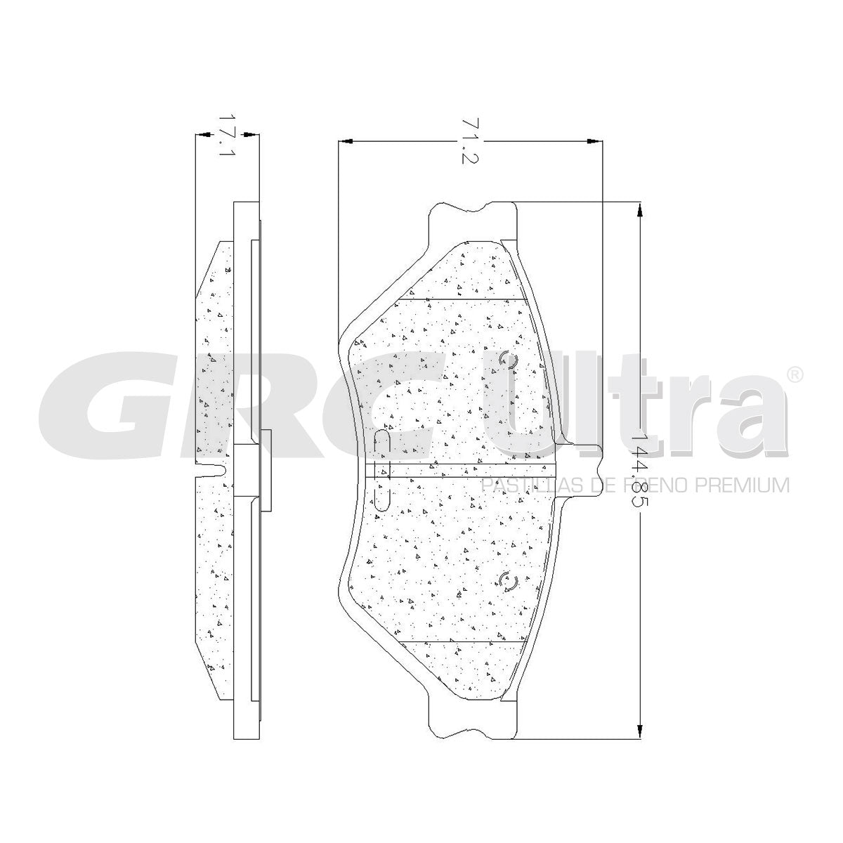 GMD659 - BALATAS SEMIMETALICAS DELANTERAS PARA FORD CROWN VICTORIA BASE 1995-1997