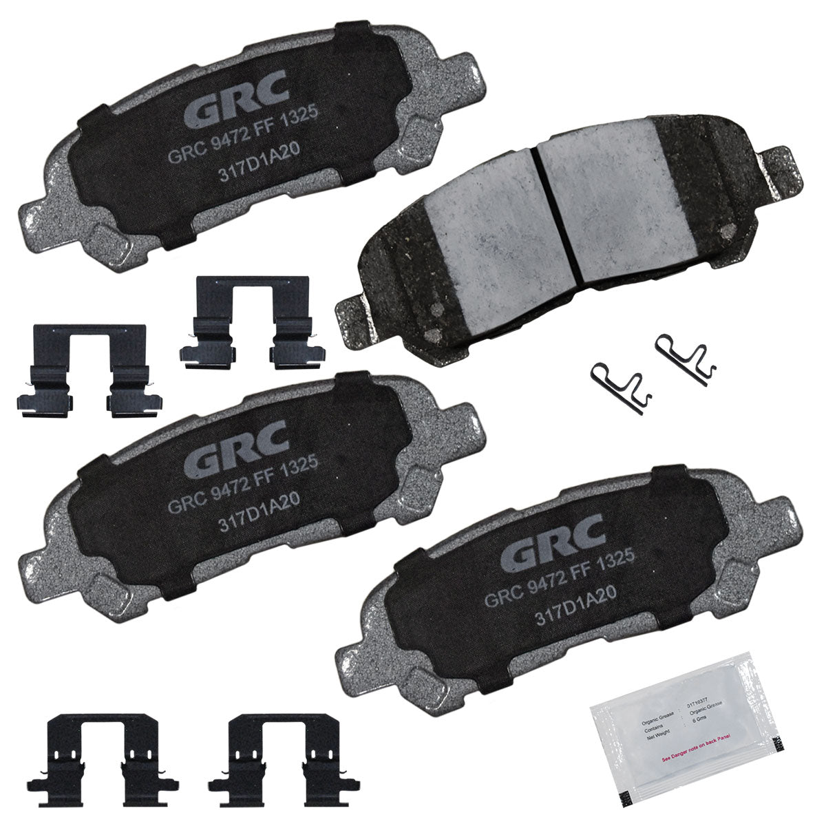 GPRD1325 - BALATAS CERAMICAS TRASERAS PARA TOYOTA HIGHLANDER 3.3L 2008-2008