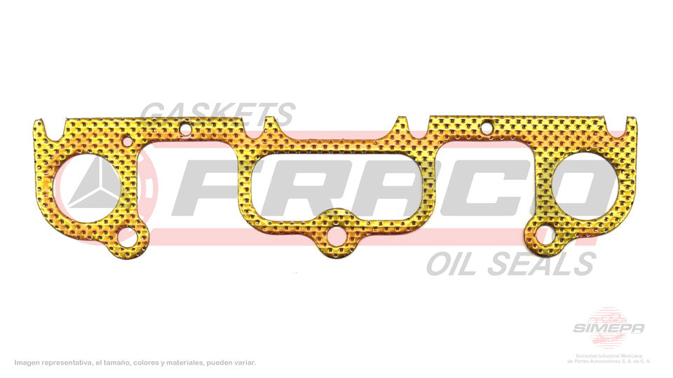 MEX-3040113 - EMPAQUE MULTIPLE DE ESCAPE PARA BUICK CENTURY L4 2.5 L 8 V. OHV 1987-1992