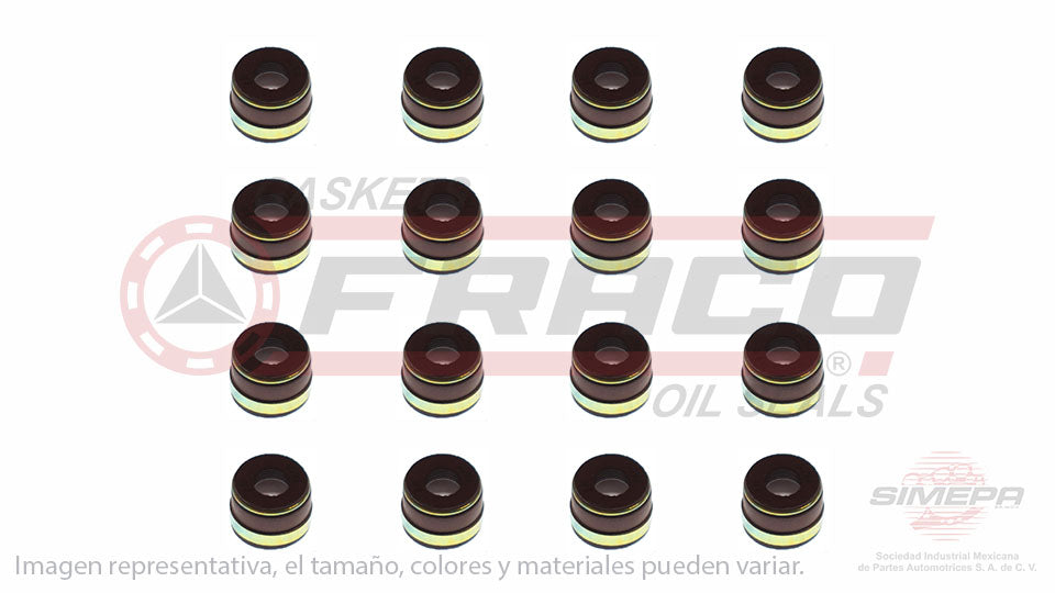 SS-9509-V-16 - SELLOS DE VALVULA POR JUEGOS PARA FORD 300 V8 4.3 L 16 V. OHV 1963