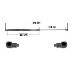 MANJ-60048 - AMORTIGUADOR 5TA PUERTA PARA RENAULT KANGOO 2004-2009 DERECHA/IZQUIERDA