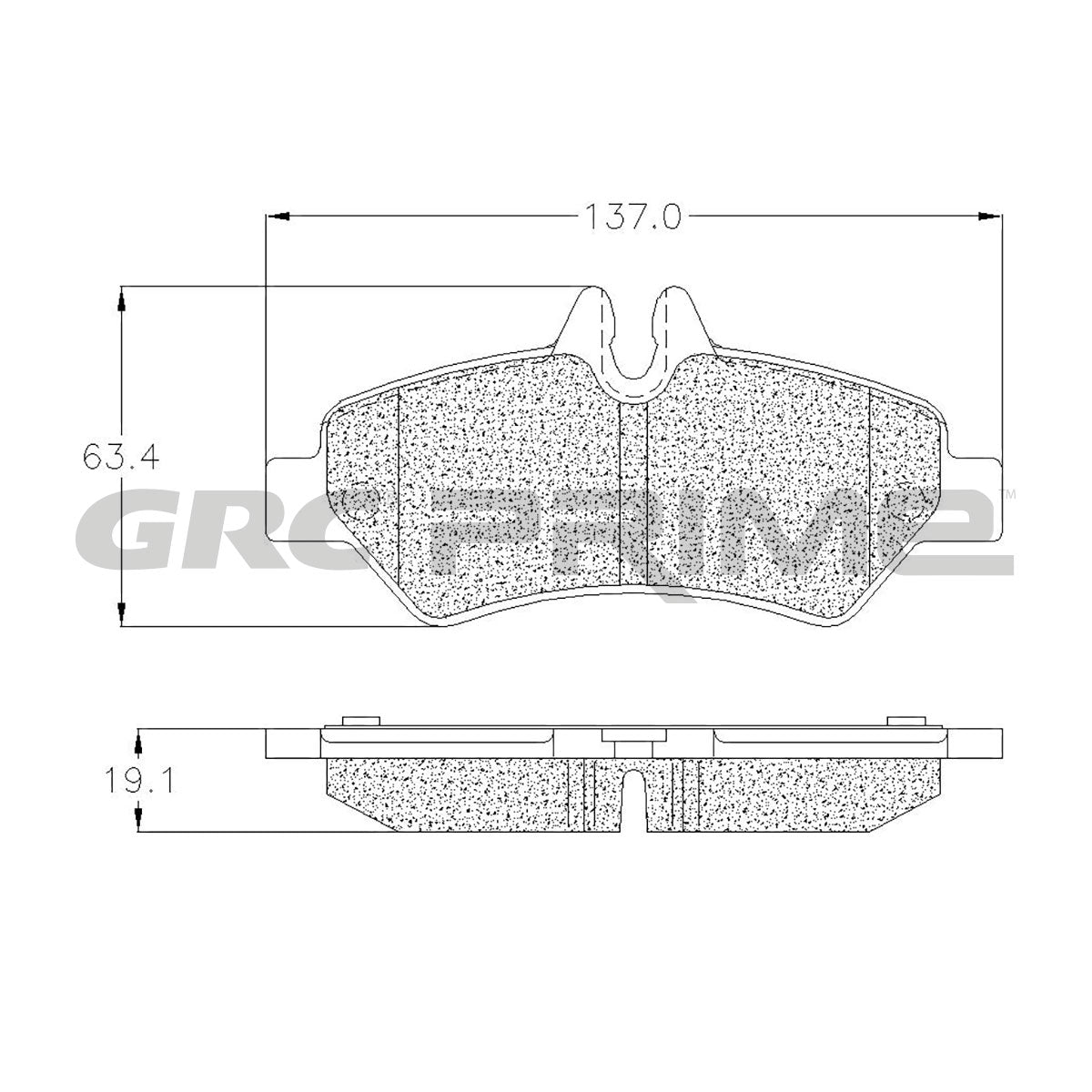 GPRD1317BSD - BALATAS SEMIMETALICAS TRASERAS PARA DODGE SPRINTER 2500 3.0L 2009-2009