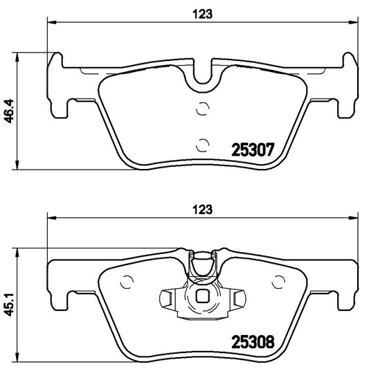 BRE-P06071X - BALATAS TRASERAS PARA BMW 118I BASE 2012-2015
