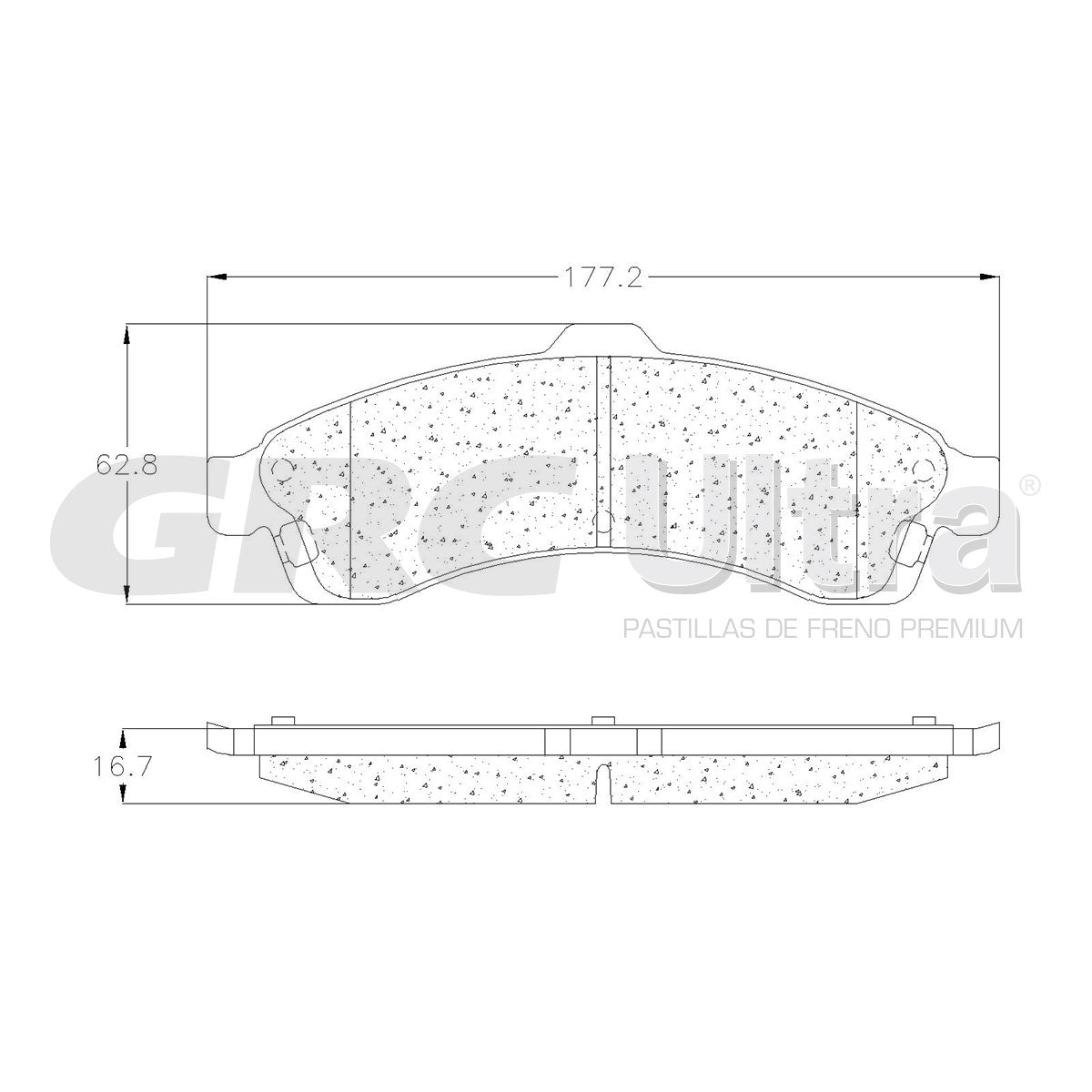 GMD882 - BALATAS SEMIMETALICAS DELANTERAS PARA BUICK RAINIER 2004-2005