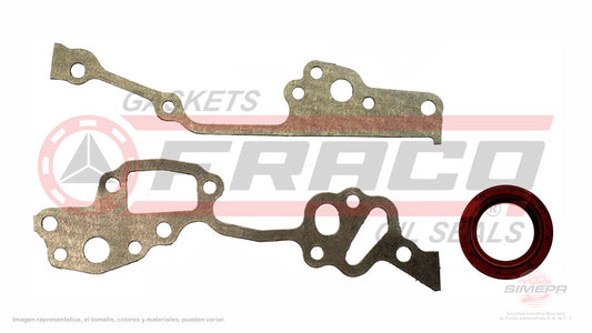 TCX-8040331 - EMPAQUE DE TAPA DE DISTRIBUCION PARA TOYOTA CELICA L4 2.4 L 8 V. SOHC 22R 22RE 22REC 1981-1982