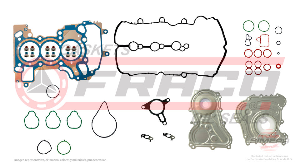 FSX-3030063 - JUEGO DE EMPAQUES PARA CHEVROLET ONIX 1.0 L L3 12 V DOHC L4F L4G 2020-2023