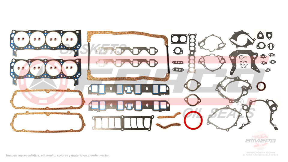 FSX-2682081 - JUEGO DE EMPAQUES PARA FORD BRONCO V8 5.0 L 16 V. OHV 1986-1996