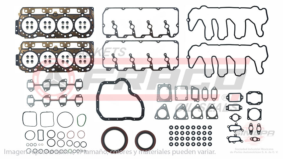 FSX-3082242 - JUEGO DE EMPAQUES PARA CHEVROLET EXPRESS 2500 V8 6.6 L. DIESEL 32 V. OHV TURBO DIESEL 2011-2016
