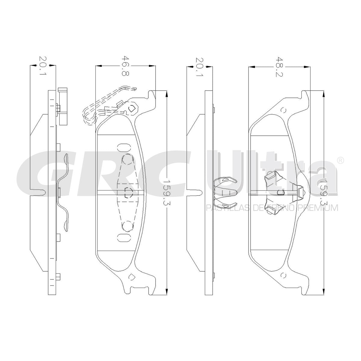 GMD963 - BALATAS SEMIMETALICAS TRASERAS PARA DODGE DAKOTA 2003-2004