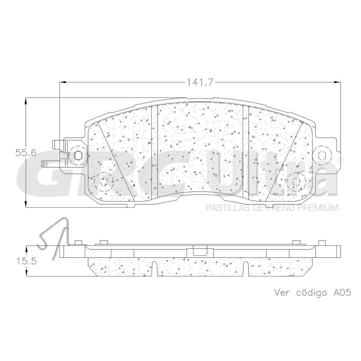GCD1650 - BALATAS CERAMICAS DELANTERAS PARA NISSAN ALTIMA 2014-2024