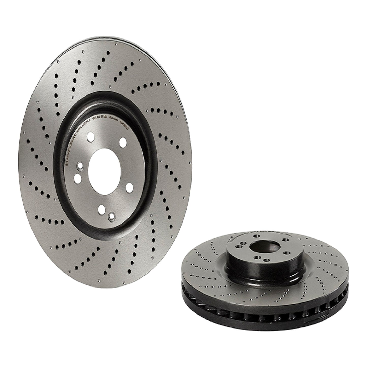 BRE-09.B769.51 - PAR DE DISCOS DE FRENO DELANTEROS PARA MERCEDES-BENZ C63 AMG BASE 2012-2014