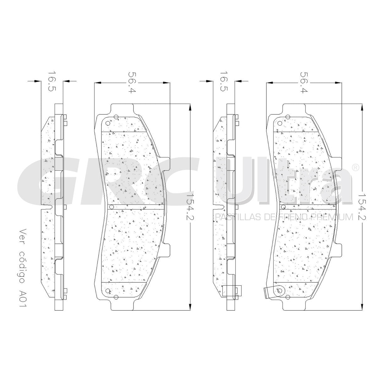GMD652 - BALATAS SEMIMETALICAS DELANTERAS PARA FORD EXPLORER 4.0L 1999-2000