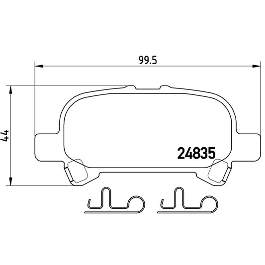 BRE-P83110 - BALATAS TRASERAS PARA TOYOTA AVALON LIMITED 2006-2007