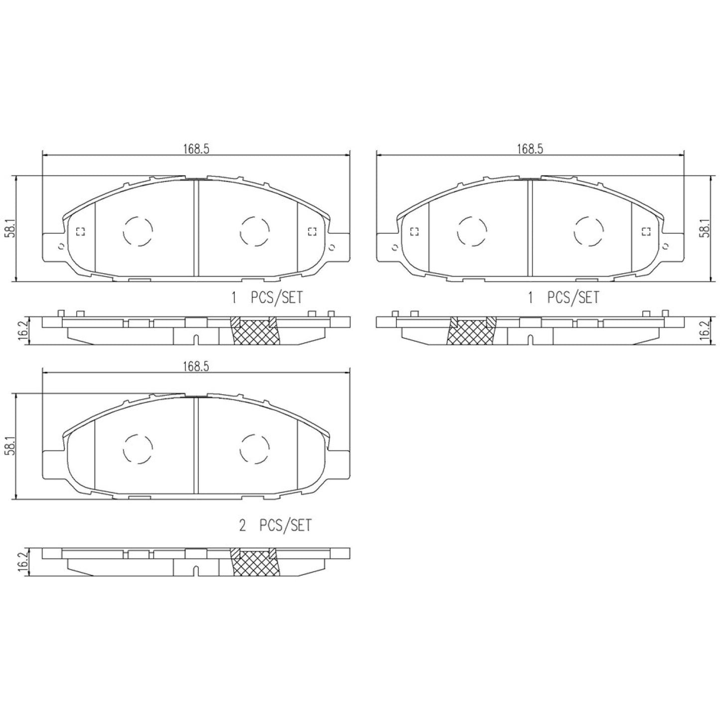 BRE-P56075N - BALATAS DELANTERAS PARA NISSAN NV350 URVAN BASE 2014-2018