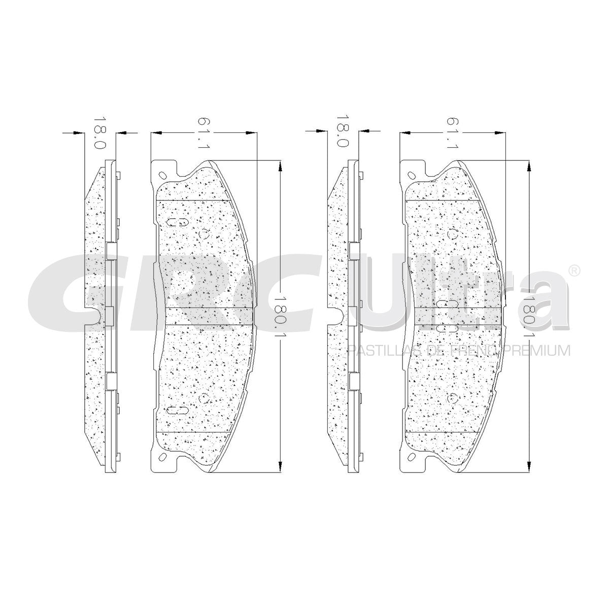 GCD1611 - BALATAS CERAMICAS DELANTERAS PARA FORD EXPLORER 2012-2013