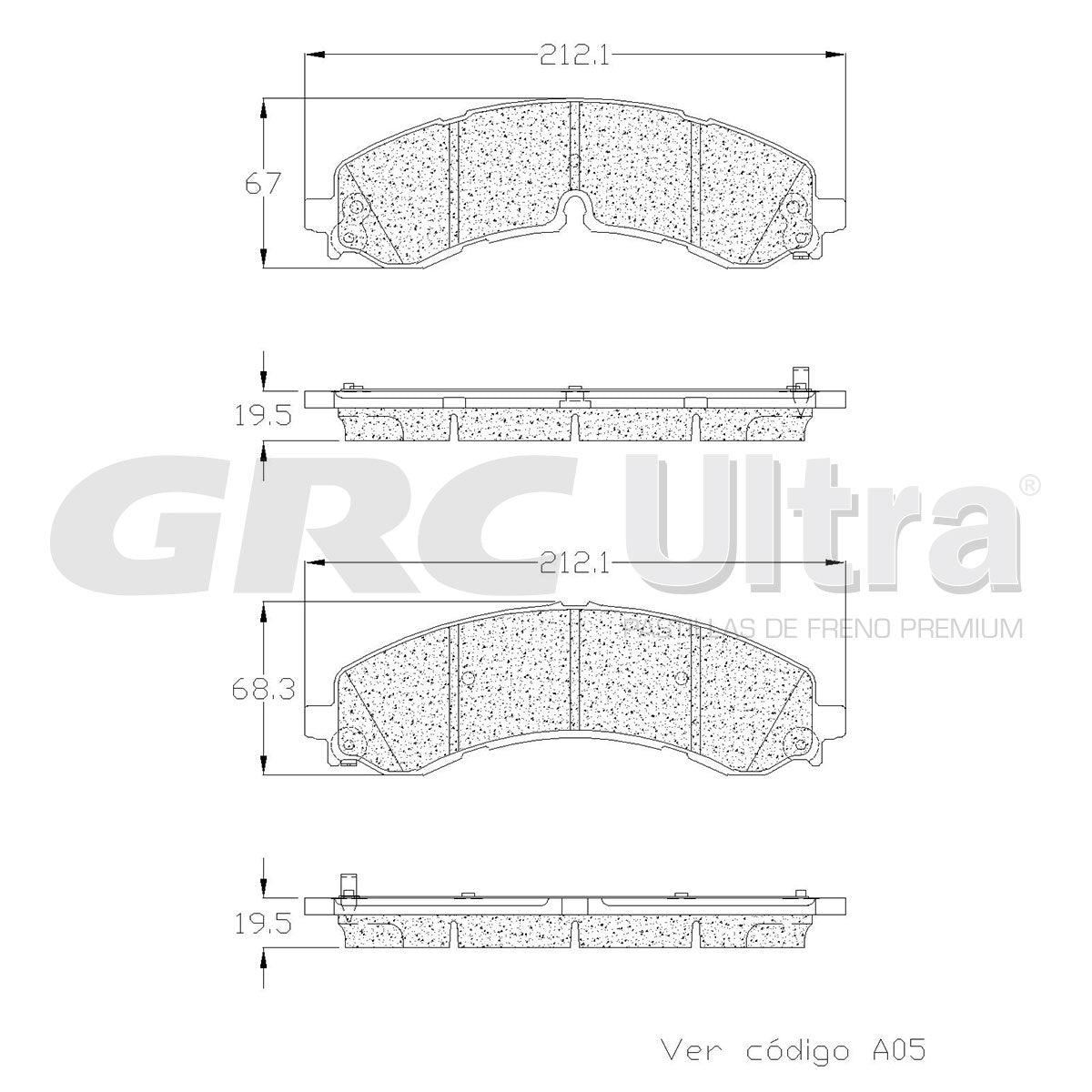 GCD2250 - BALATAS CERAMICAS DELANTERAS PARA CHEVROLET SILVERADO 2500 HD 2020-2024