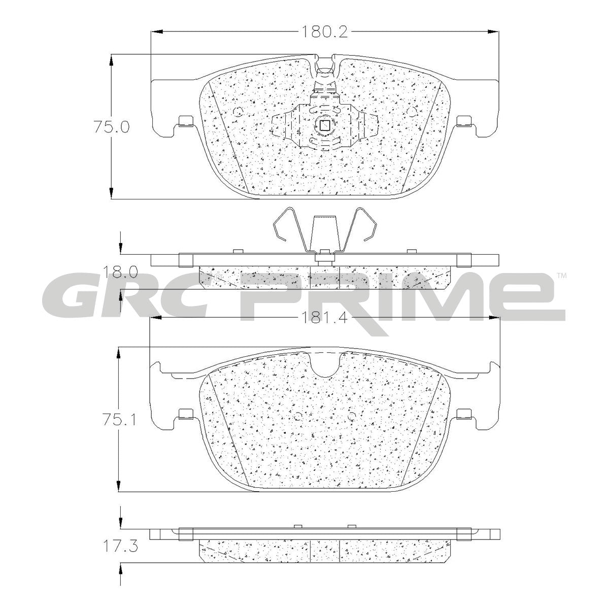 GPRD1865 - BALATAS CERAMICAS DELANTERAS PARA VOLVO C40 2022-2023