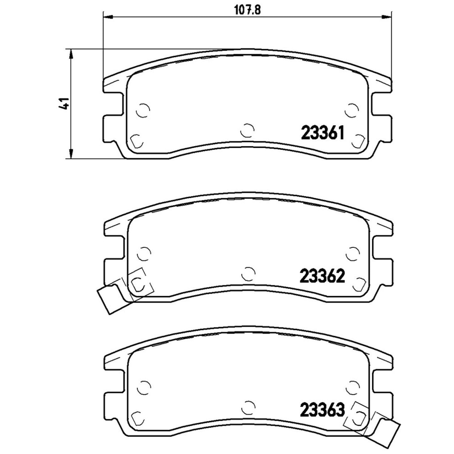 BRE-P59027 - BALATAS TRASERAS PARA BUICK CENTURY CUSTOM 2004-2005