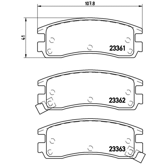 BRE-P59027 - BALATAS TRASERAS PARA BUICK CENTURY CUSTOM 2004-2005