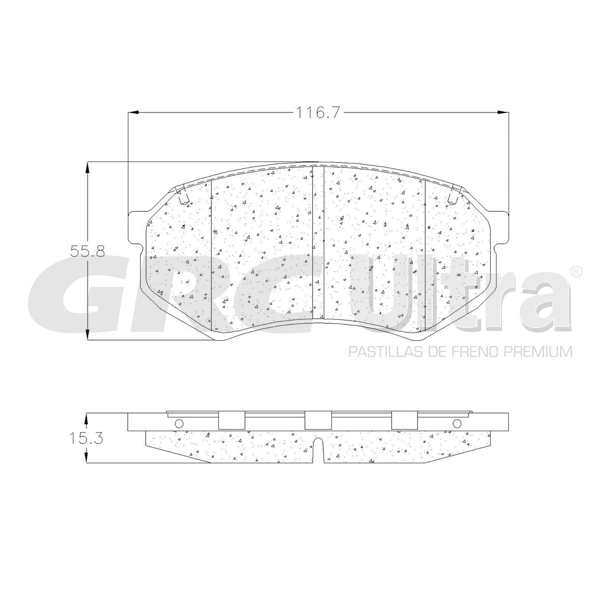 GCD433 - BALATAS CERAMICAS DELANTERAS PARA CHRYSLER CONQUEST 1987-1989