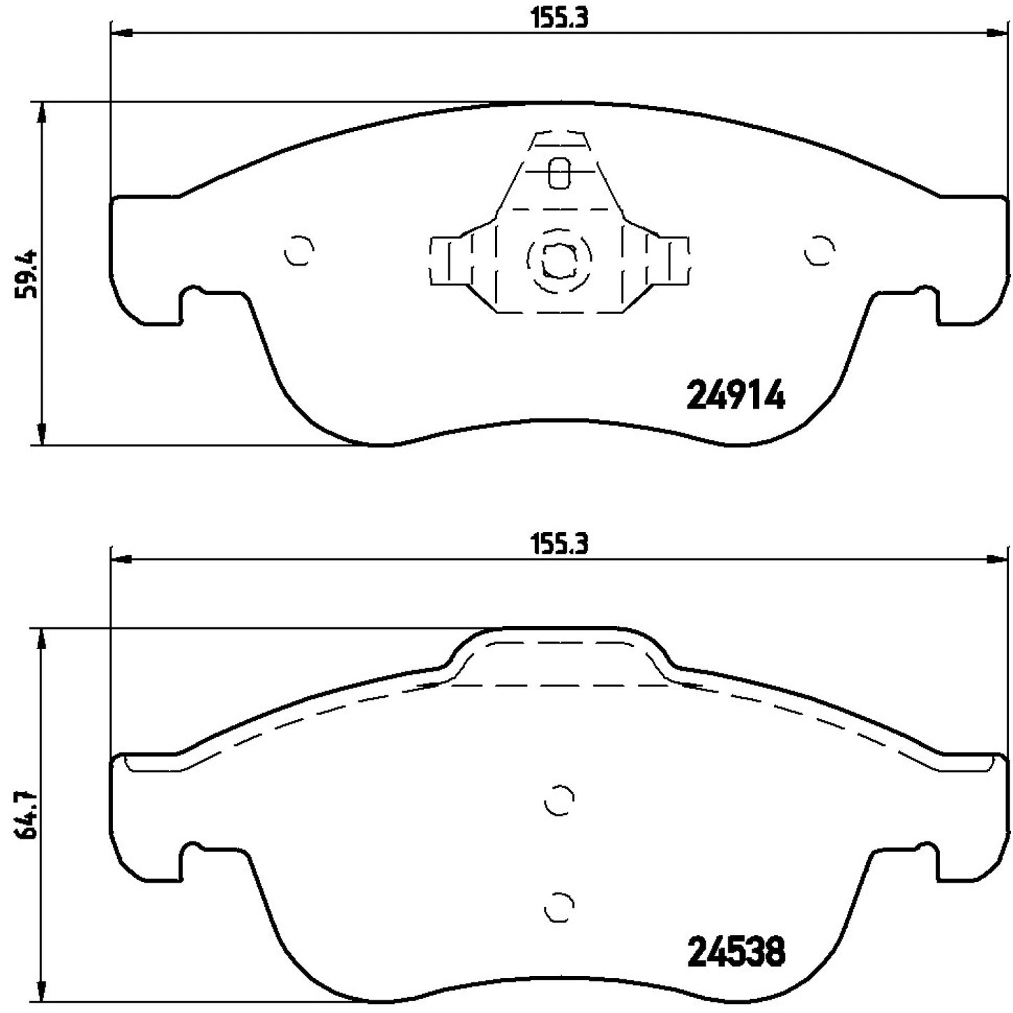 BRE-P68050 - BALATAS DELANTERAS PARA RENAULT CAPTUR ICONIC 2018-2019