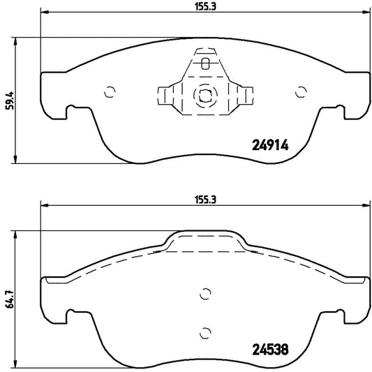 BRE-P68050 - BALATAS DELANTERAS PARA RENAULT CAPTUR ICONIC 2018-2019