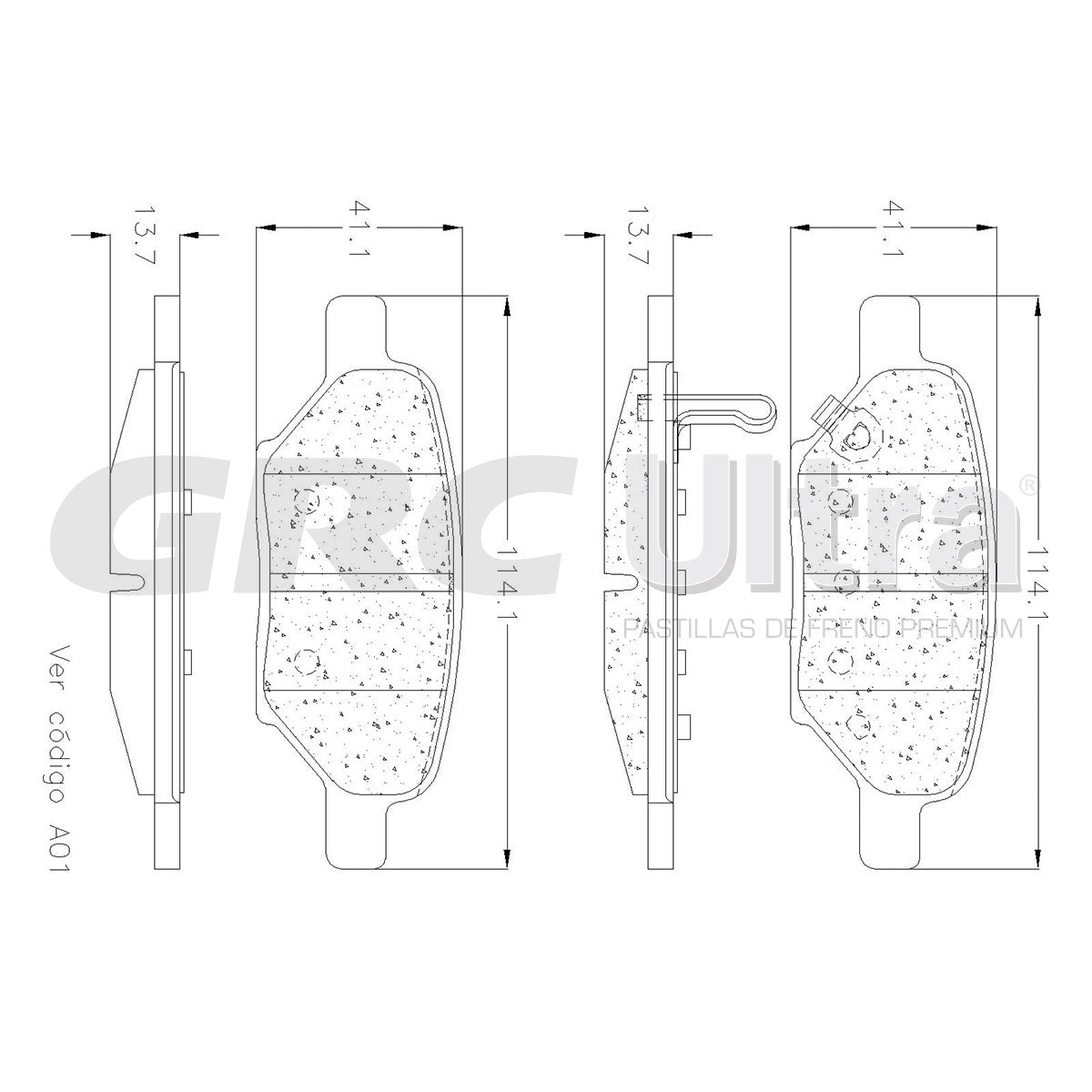 GCD1033 - BALATAS CERAMICAS TRASERAS PARA CHEVROLET COBALT 2.0L 2005-2007