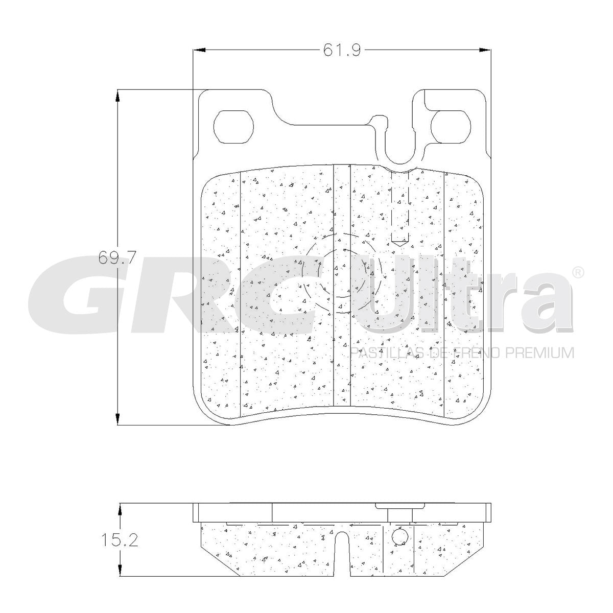 GMD603 - BALATAS SEMIMETALICAS TRASERAS PARA CHRYSLER CROSSFIRE 3.2L 2005-2006