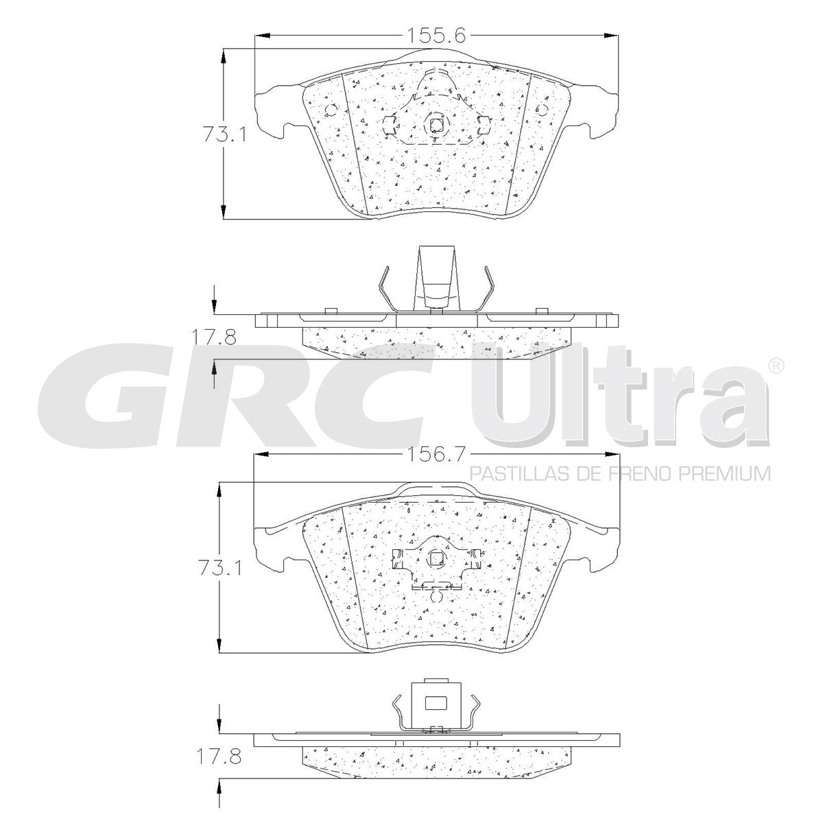 GMD915B - BALATAS SEMIMETALICAS DELANTERAS PARA CHEVROLET VECTRA 2006-2008
