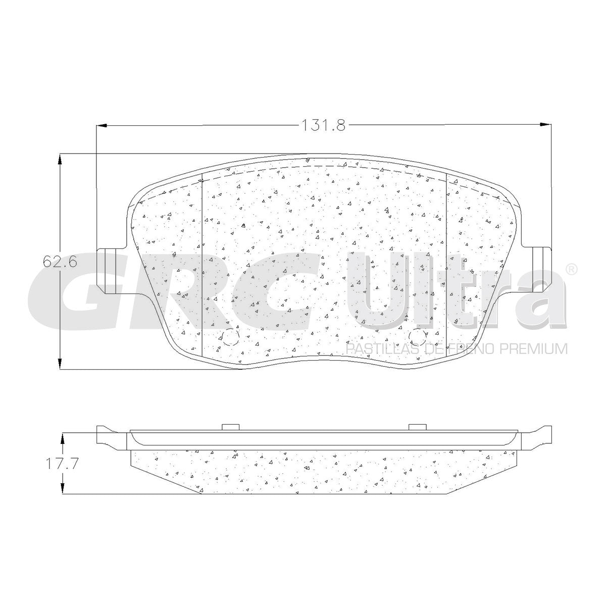 GMD1437 - BALATAS SEMIMETALICAS DELANTERAS PARA SEAT IBIZA 2002-2008