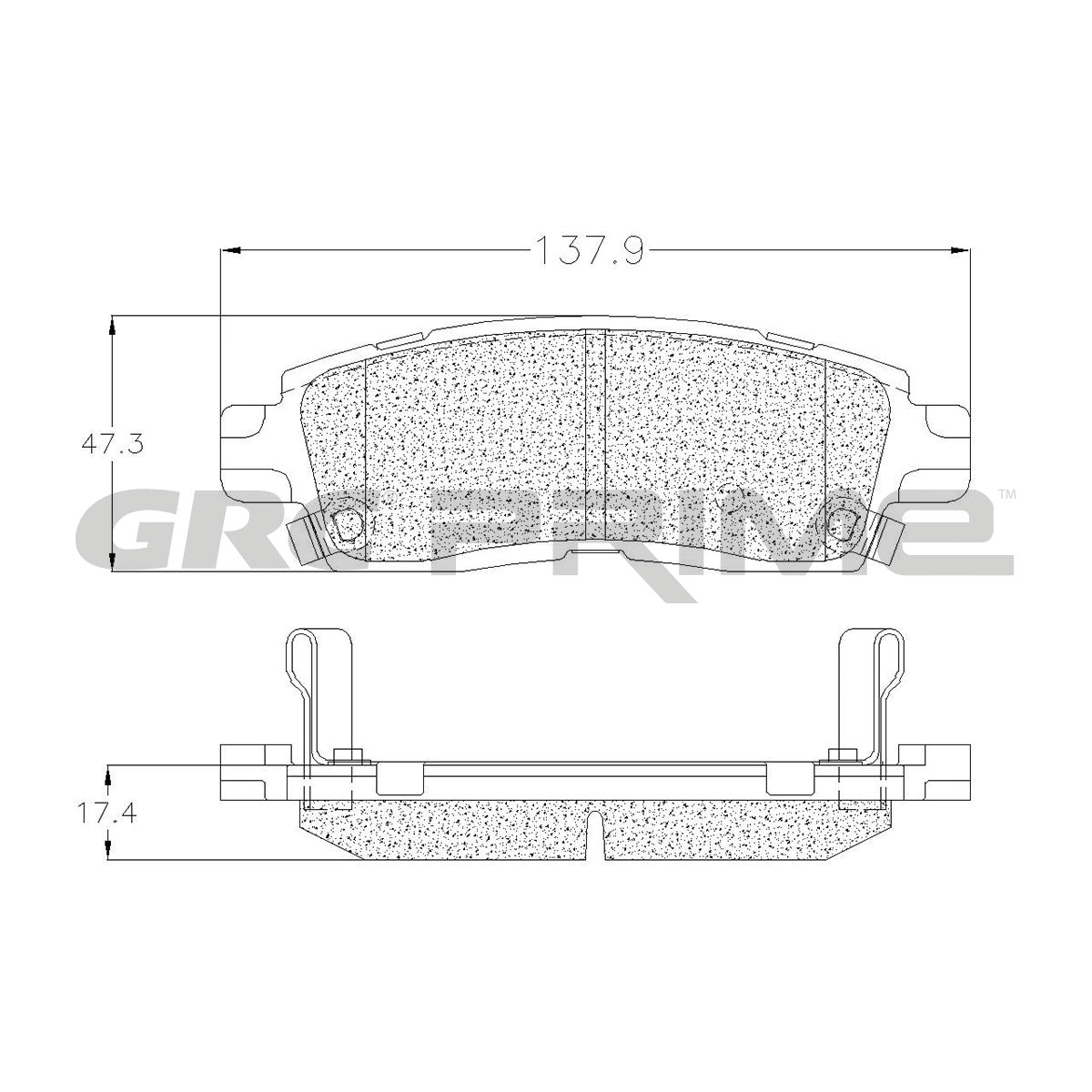 GPRD883 - BALATAS CERAMICAS TRASERAS PARA BUICK ENCLAVE 2008-2017