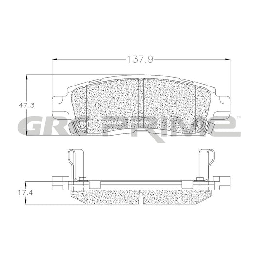 GPRD883 - BALATAS CERAMICAS TRASERAS PARA BUICK ENCLAVE 2008-2017