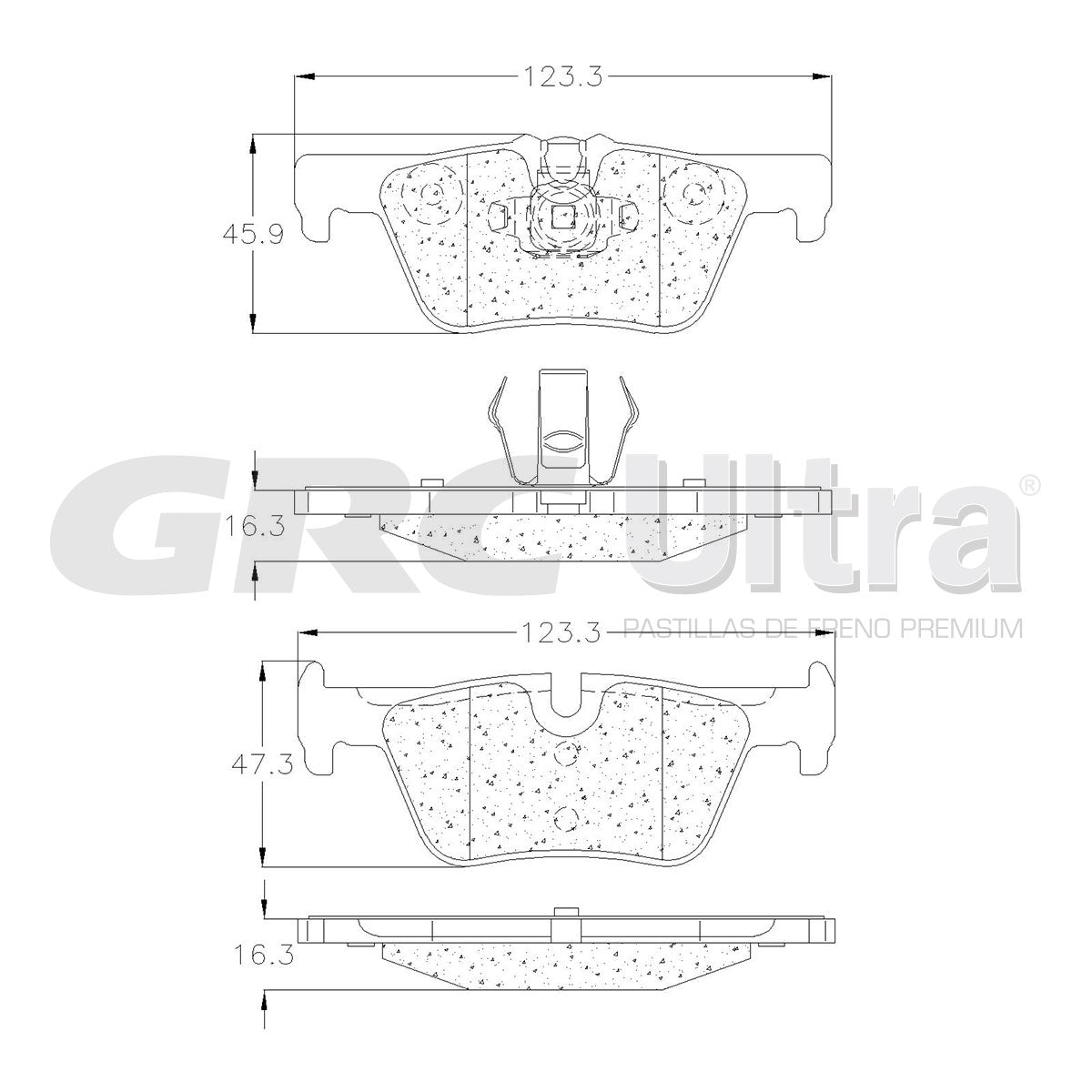 GCD1613 - BALATAS CERAMICAS TRASERAS PARA BMW 118I 2012-2015