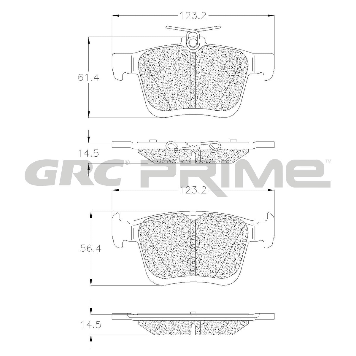 GPRD1761 - BALATAS CERAMICAS TRASERAS PARA AUDI A3 2015-2020