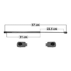 MANJ-22456 - AMORTIGUADOR COFRE PARA CHEVROLET CAMARO 1993-1997