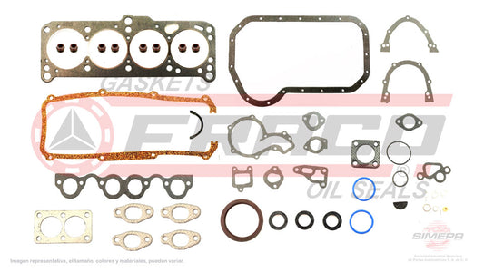 FSX-8640130 - JUEGO DE EMPAQUES PARA VOLKSWAGEN DASHER L4 1.7 L 8 V. SOHC EN 1976-1980