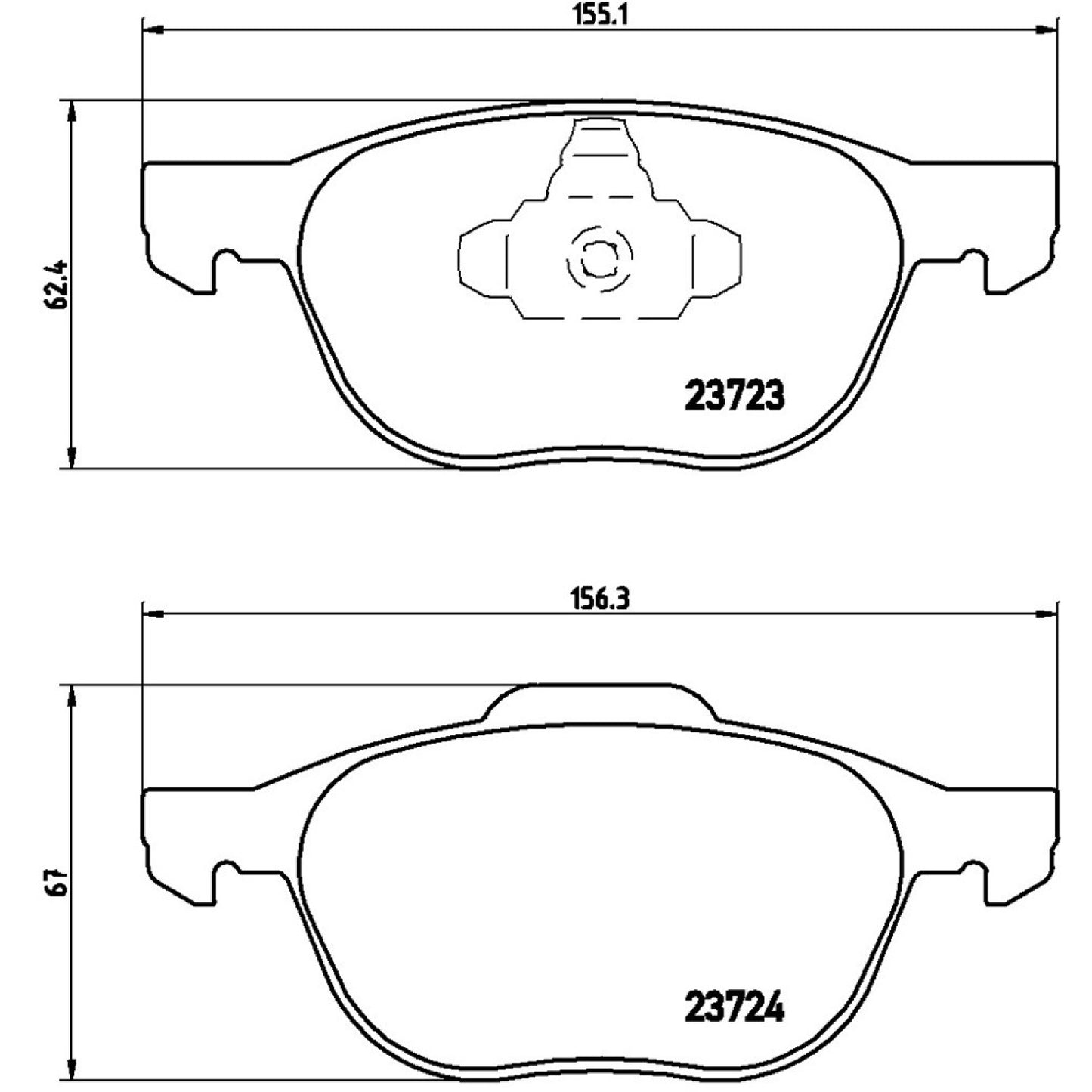 BRE-P24061 - BALATAS DELANTERAS PARA FORD ECOSPORT SE 2013-2014