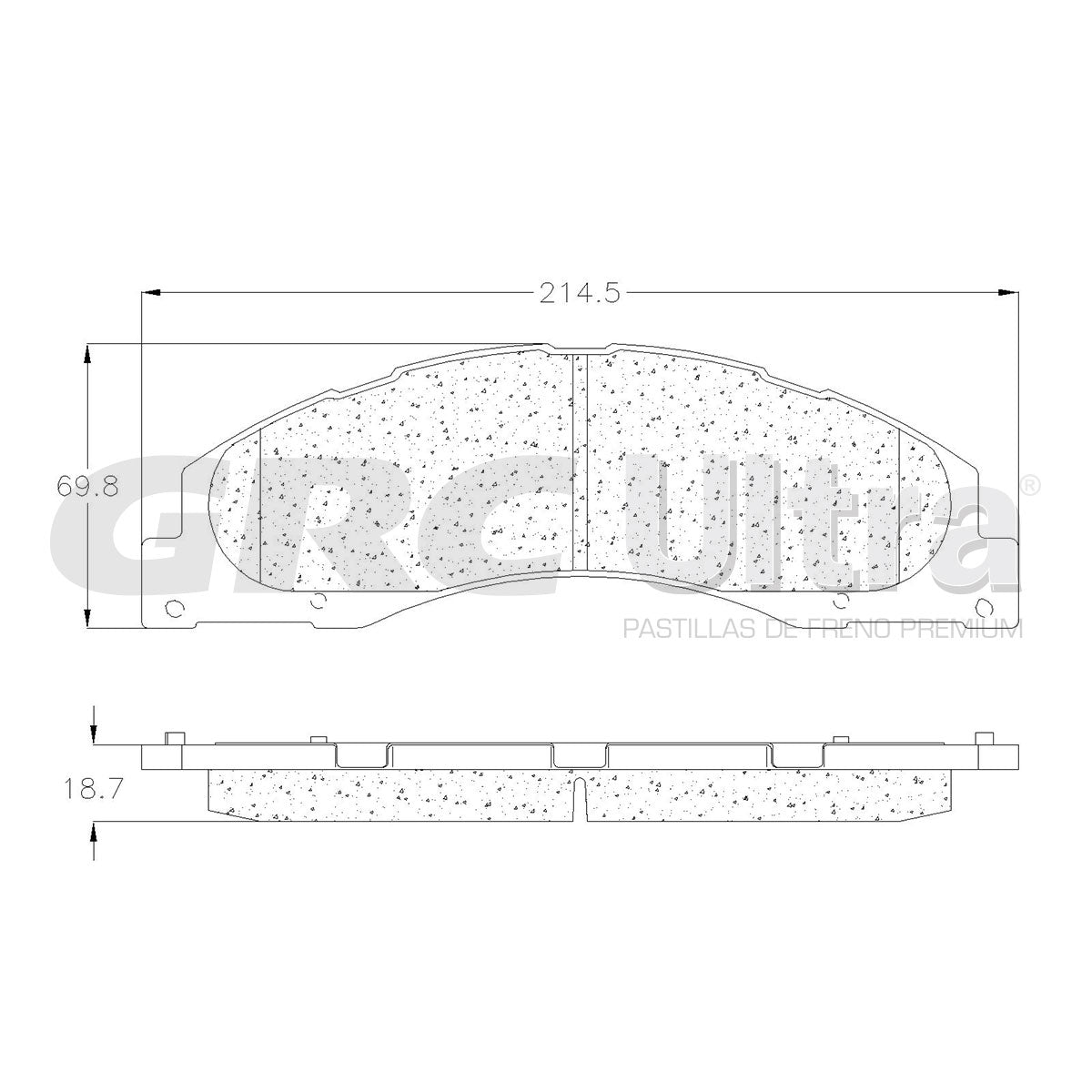 GMD1328 - BALATAS SEMIMETALICAS DELANTERAS PARA FORD E-150 4.6L 2012-2012