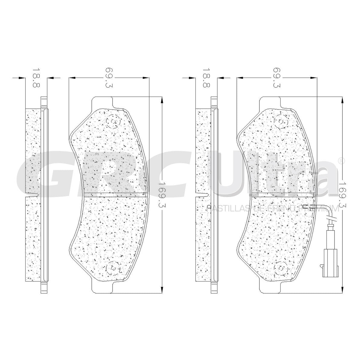 GMD1540 - BALATAS SEMIMETALICAS DELANTERAS PARA PEUGEOT MANAGER 2009-2010