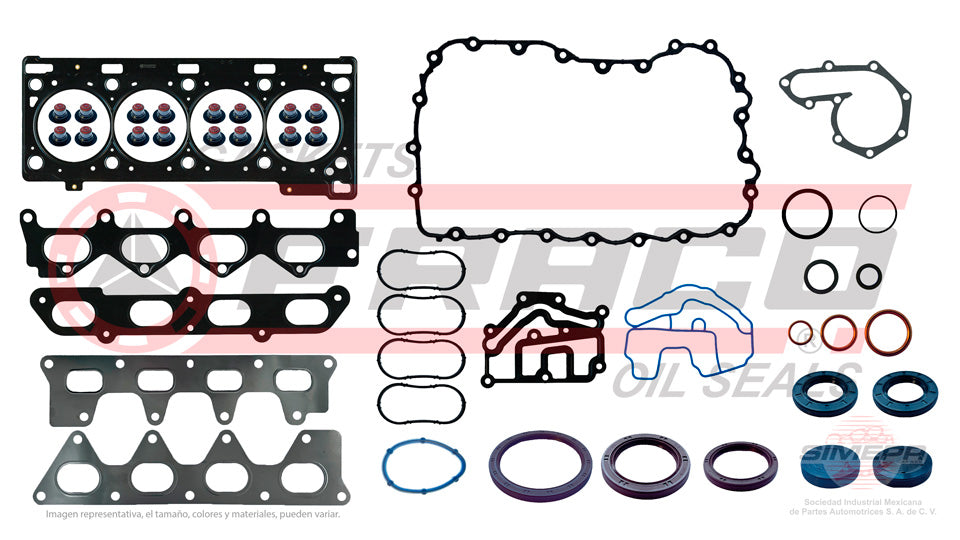 FSX-6540172 - JUEGO DE EMPAQUES PARA RENAULT DUSTER L4 2.0 L 16 V. DOHC F4R 2013-2019