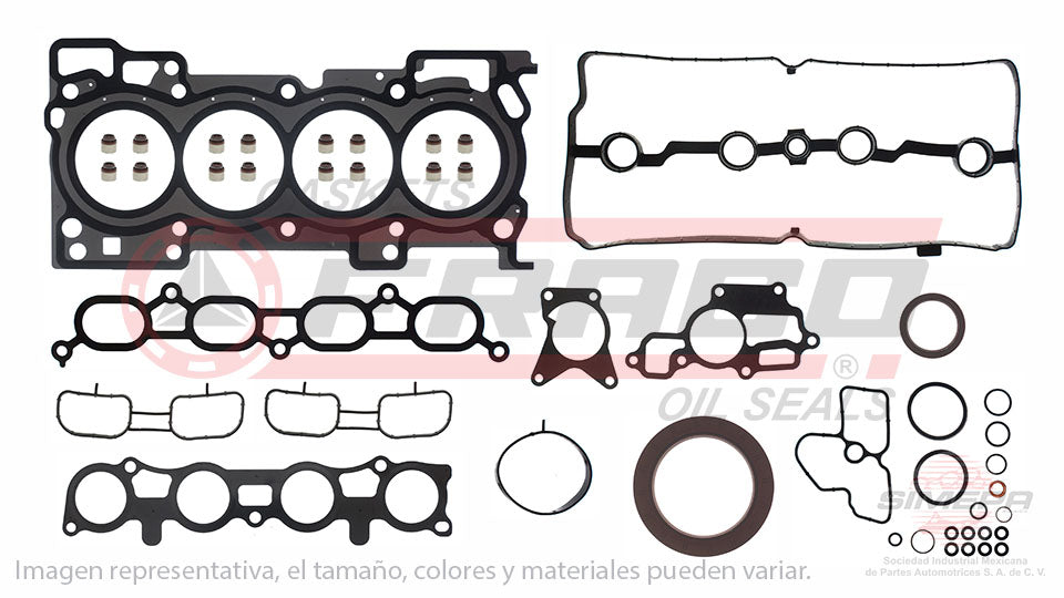 FSX-6540180 - JUEGO DE EMPAQUES PARA RENAULT FLUENCE L4 2.0 L 16 V. DOHC M4R 2011-2017